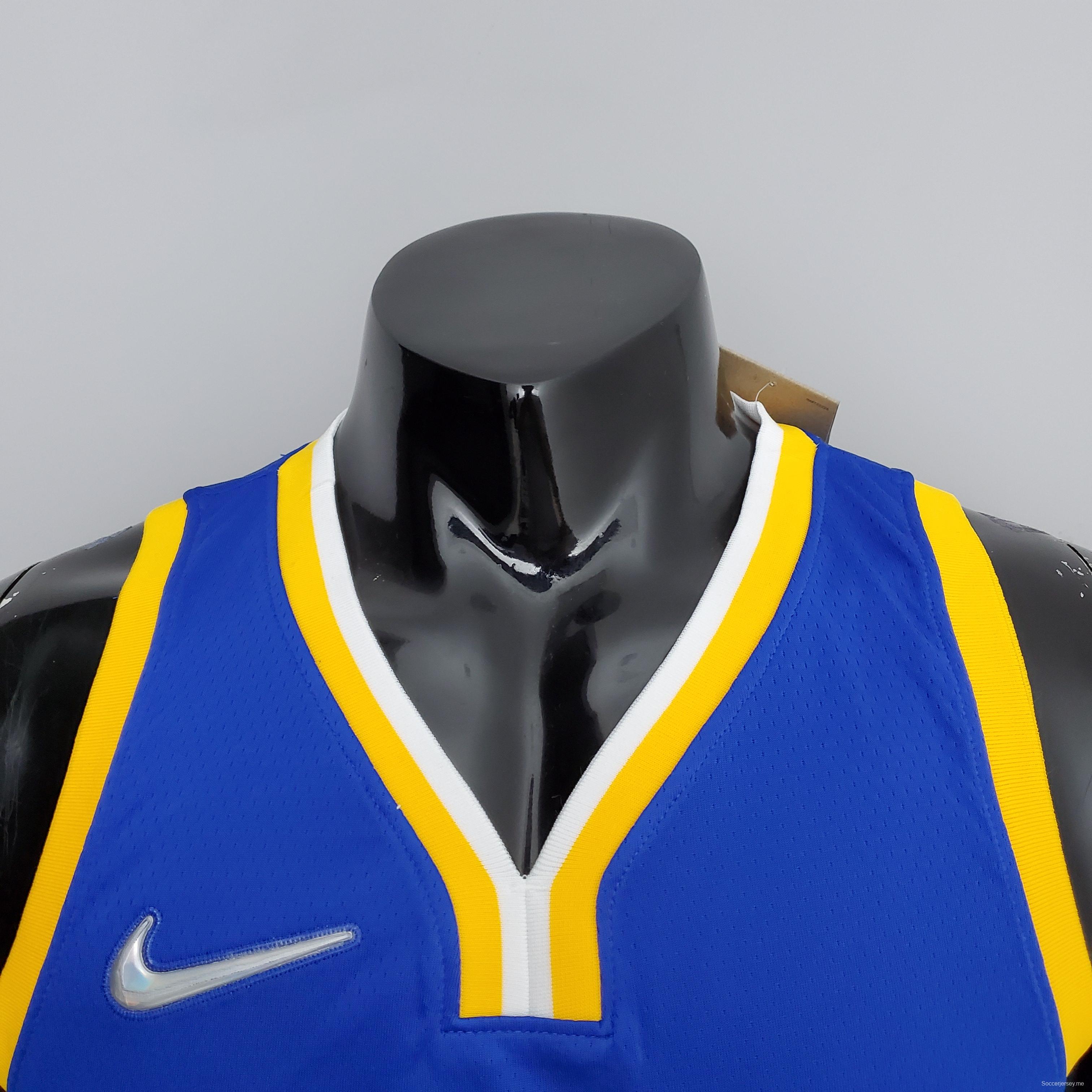 Retro 75th Anniversary Golden State Warriors CURRY#30 Mexico Blue NBA Jersey