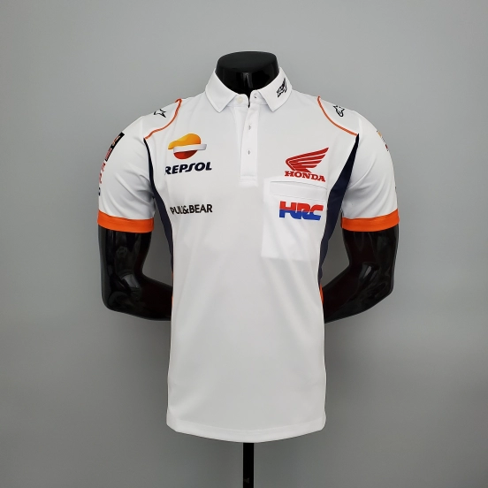 F1 Formula One Honda White S-5XL
