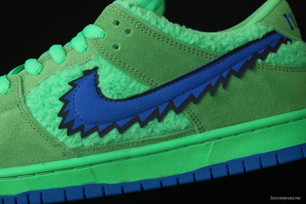 Grateful DeAdidas x NIKE SB DUNK Low Yellow Bear joint style green and blue bear sports skateboard shoes CJ5378-300