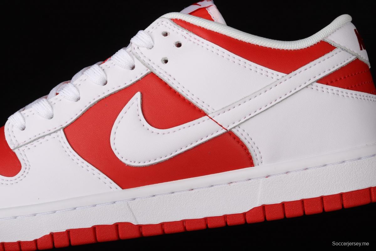 NIKE DUNK SB Low reverses white and red university red buckle rebound fashion leisure board shoes DD1391-600