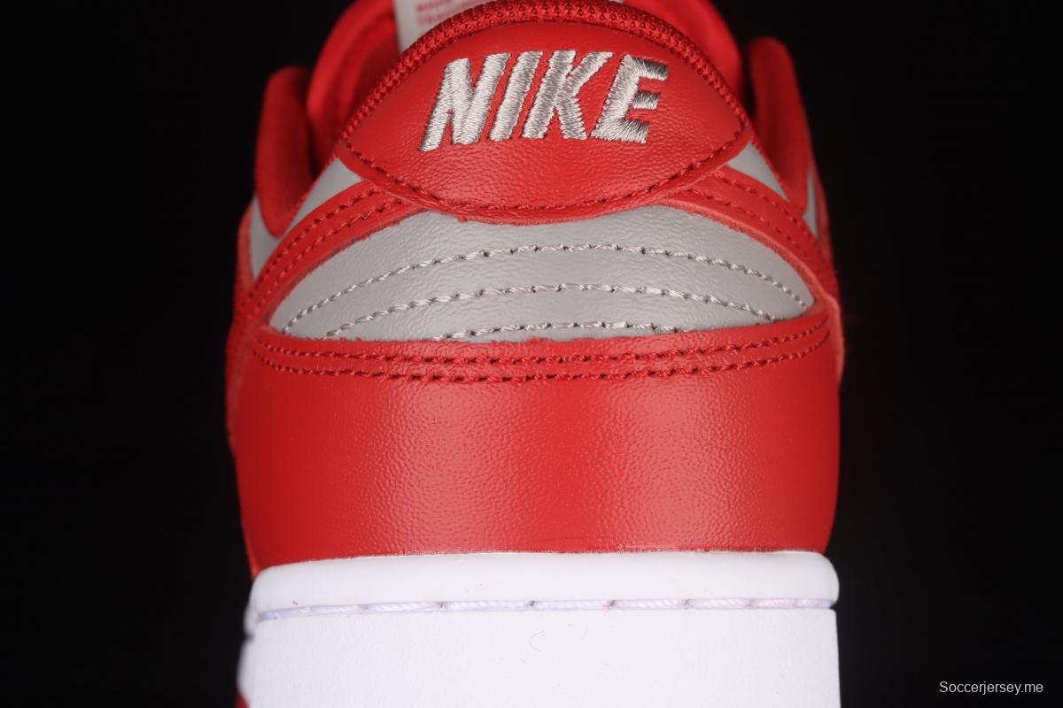 NIKE DUNK Low Retro Medium Grey gray-red color SB buckle rebound fashion leisure board shoes DD1391-002