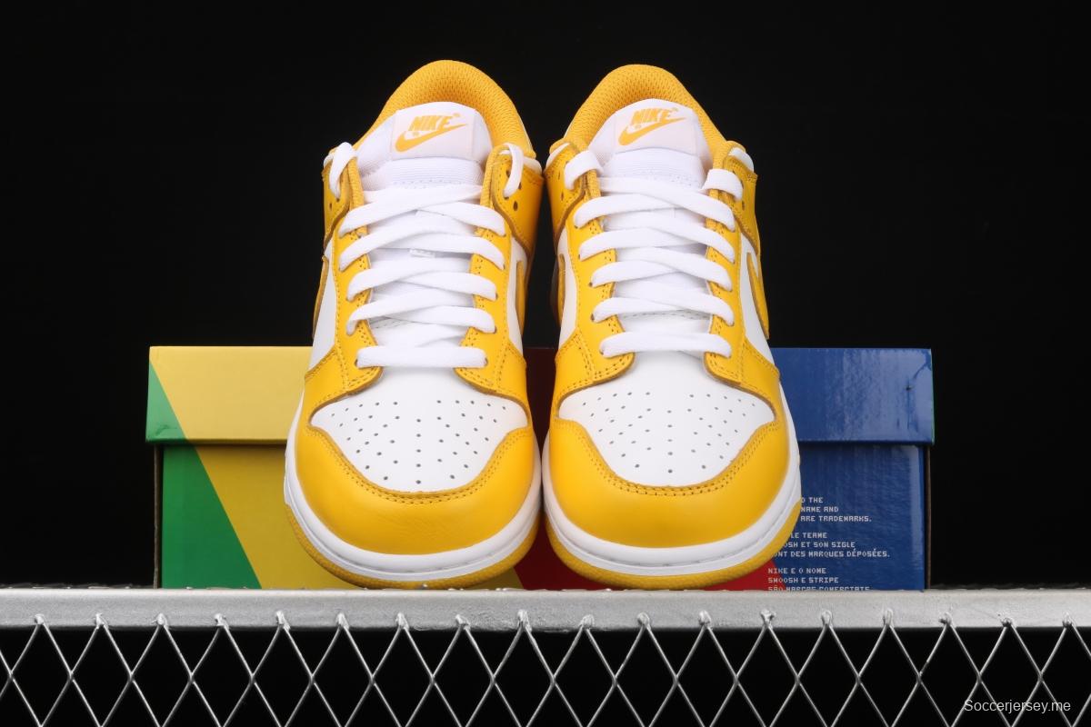 NIKE SB DUNK Low SP Syracuse yellow and white full-head low-top skateboard shoes CU1726-901