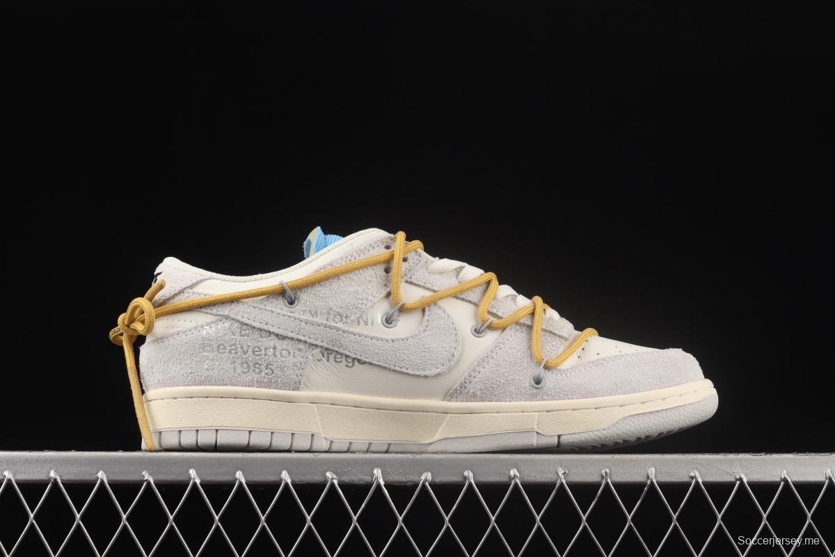 OFF-White x NIKE DUNK Low OW SB buckle rebound fashion casual board shoes DJ0950-102