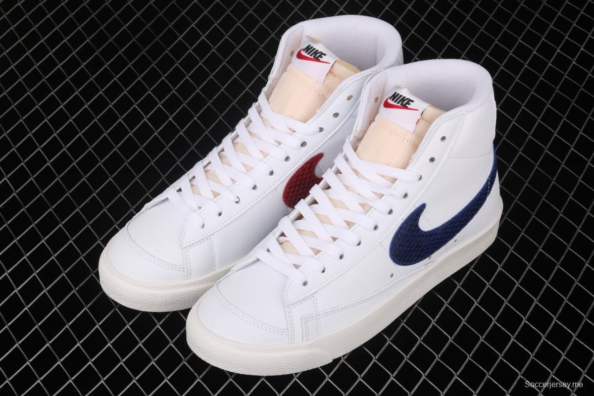 NIKE Blazer Mid'77 Vintage pioneer mandarin duck double hook retro high-top leisure board shoes CW7073-100