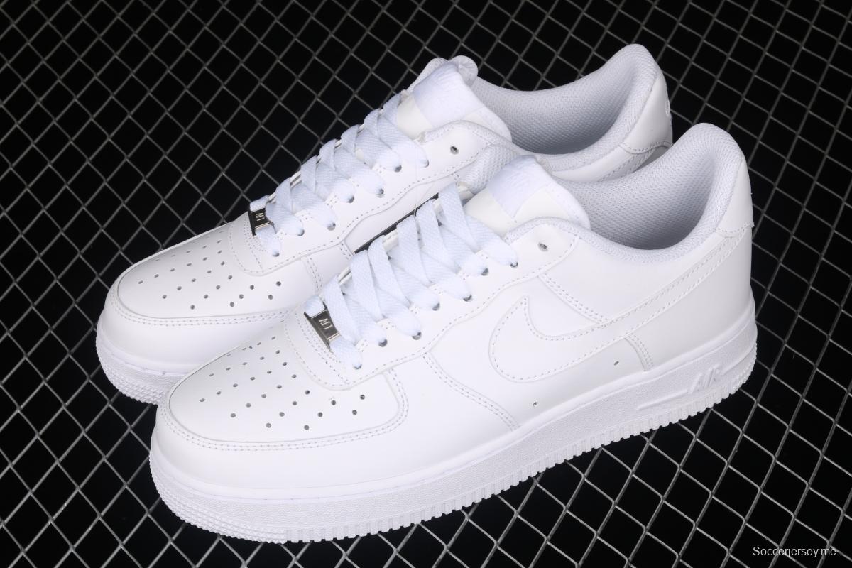 21NIKE Air Force 1x07 all-white low-top leisure sports shoes 315122-111,