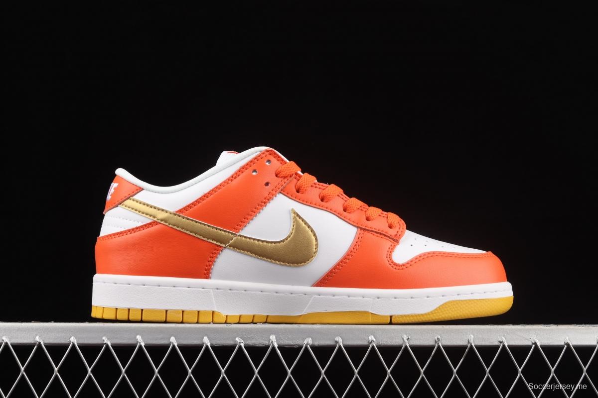 NIKE DUNK Low Golden Orange Platinum Orange SB rebound Fashion Leisure Board shoes DQ4690-800