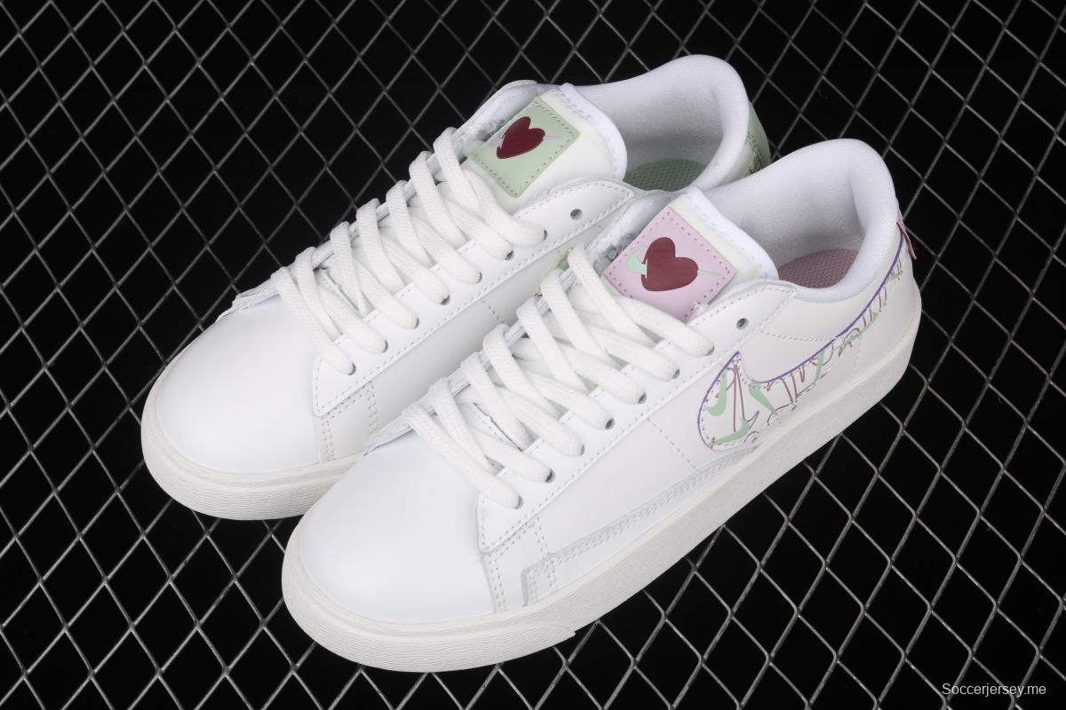 NIKE Blazer Low SE Valentine's Day shallow-cut sole retro classic Blazers leisure sports board shoes CT5750-100