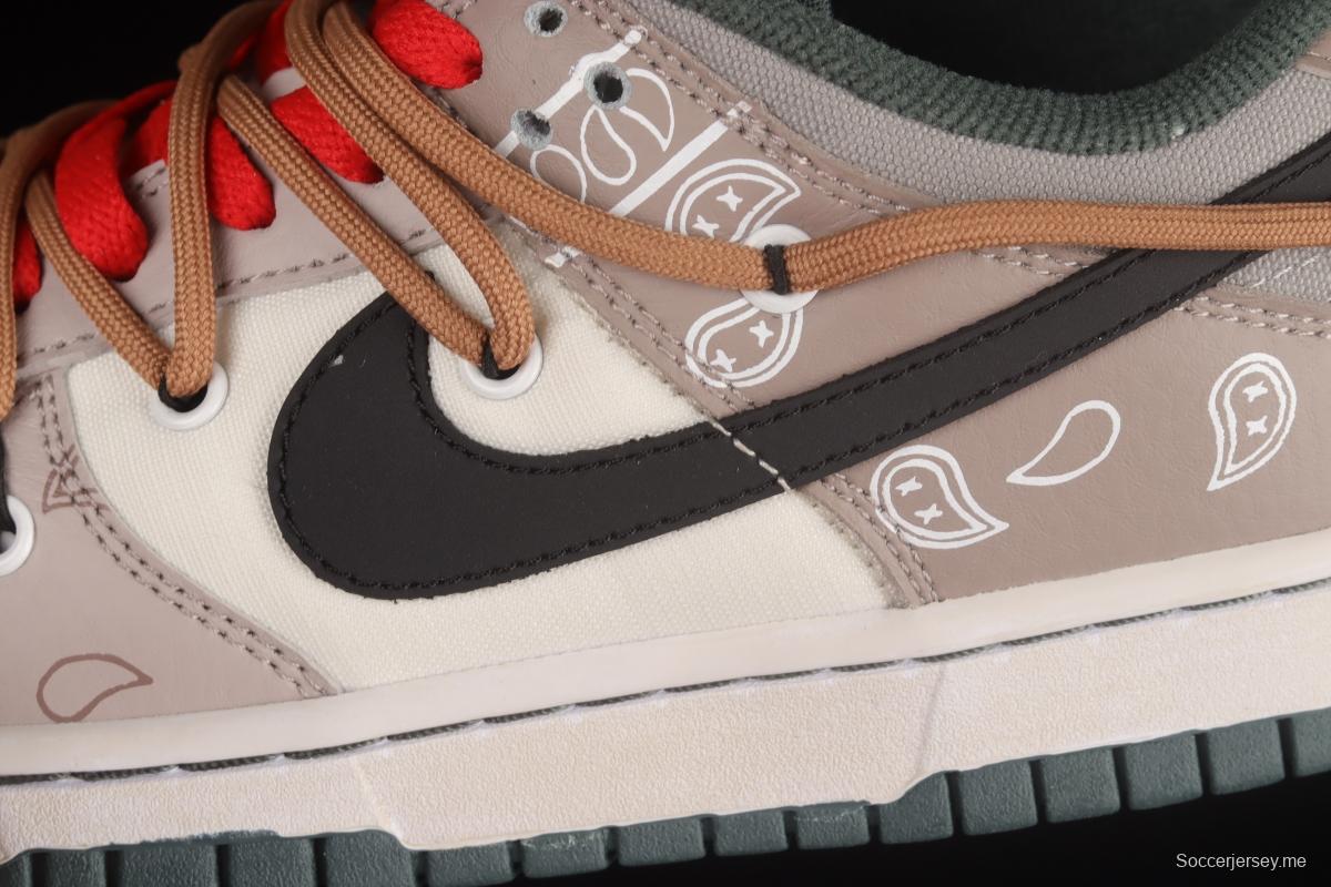 NIKE DUNK Low Retro Vibe style distressed deconstructed shoelaces tan SB low-top sneakers DH0957-100