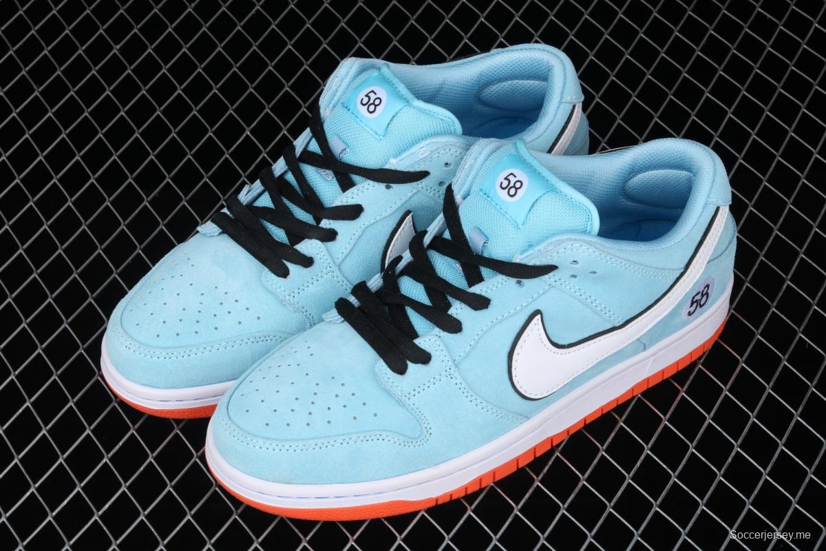 WE CLUB 58 x Nike SB DUNK Low Pro Club 58 Gulf Slam Dunk Series low side leisure sports skateboard shoes BQ6817-401