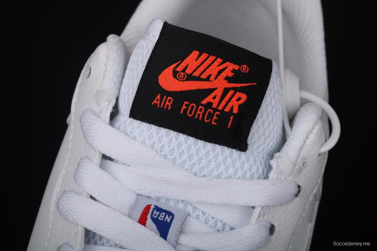 NIKE Air Force 1 Low NBA Pack White and Black Raw Rubber low Band Leisure Sports Board shoes CT2298-101