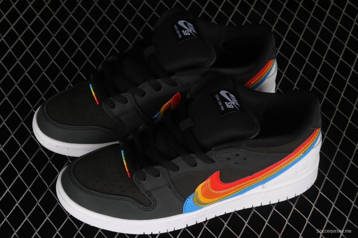 Polaroid x NIKE SB DUNK Low Black Rainbow Polaroid Joint SB Retro Casual Sneakers DH7722-001