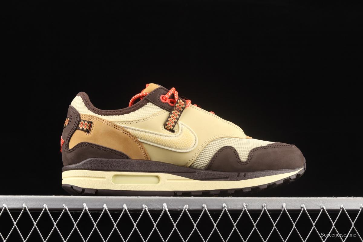 Travis Scoot x Nike Air Max 1 joint beige vintage casual running shoes DO9392-200