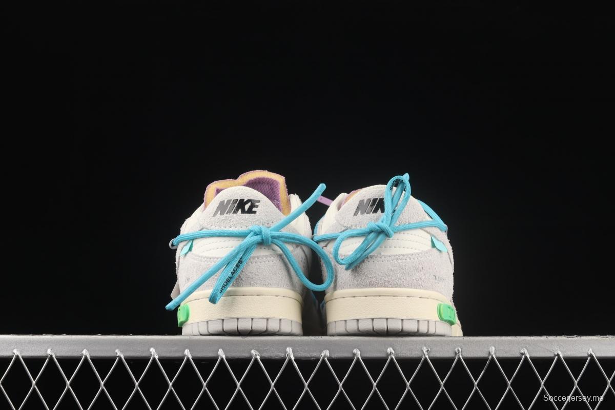 OFF-White x NIKE DUNK Low OW SB buckle rebound fashion casual board shoes DJ0950-107