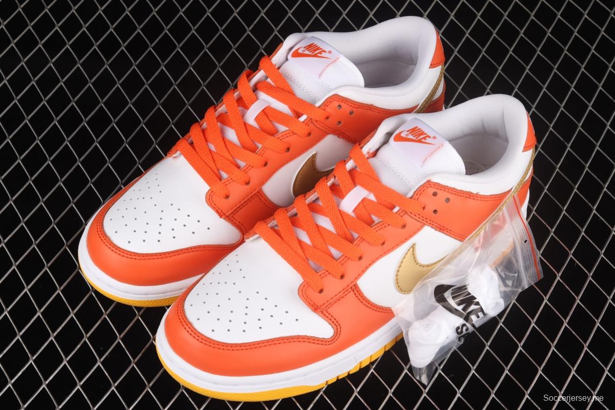 NIKE DUNK Low Golden Orange Platinum Orange SB rebound Fashion Leisure Board shoes DQ4690-800