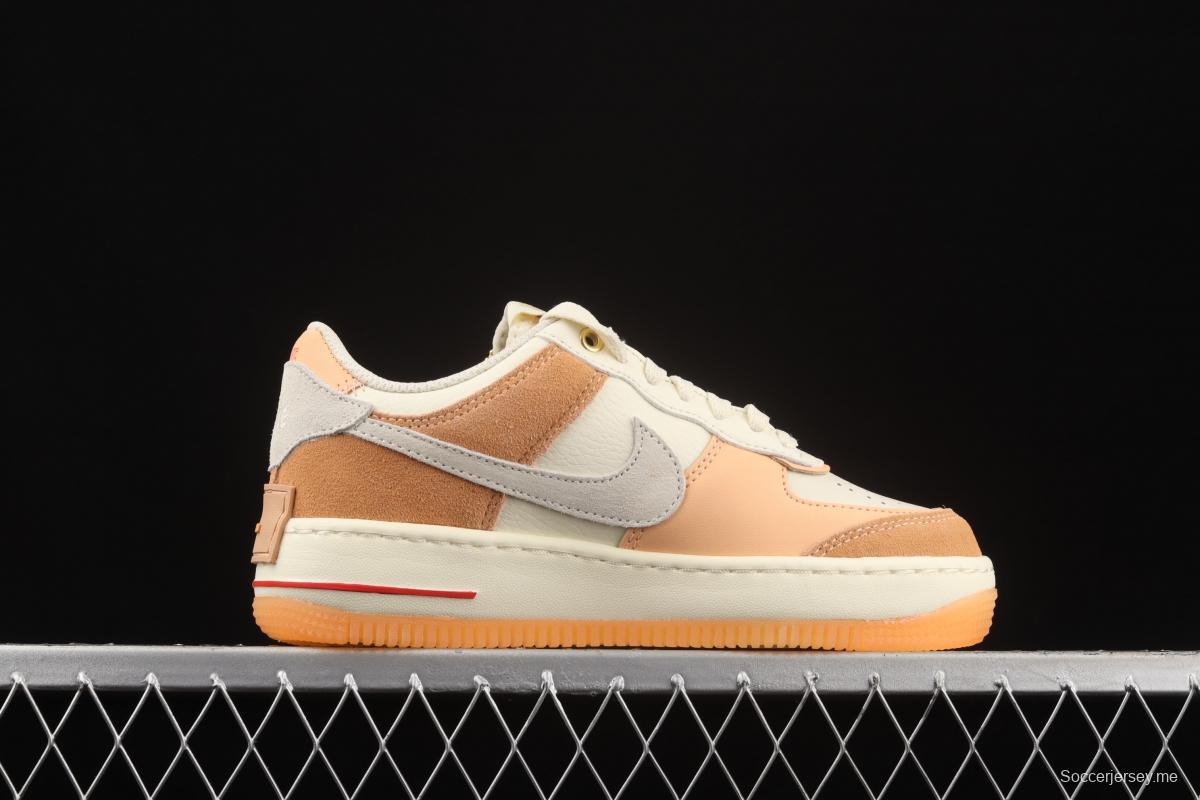 NIKE Air Force 1 ShAdidasow light weight heightened low-top 100-board shoes DM8157-700