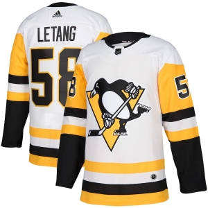 Men's Kris Letang White Away Player Team Jersey