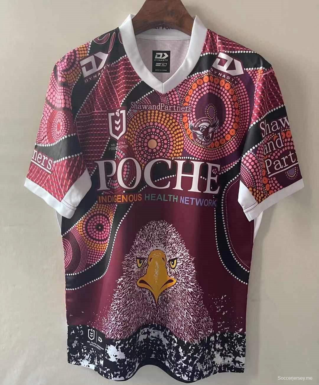 Manly Warringah Sea Eagles 2021 Mens Indigenous Rugby Jersey