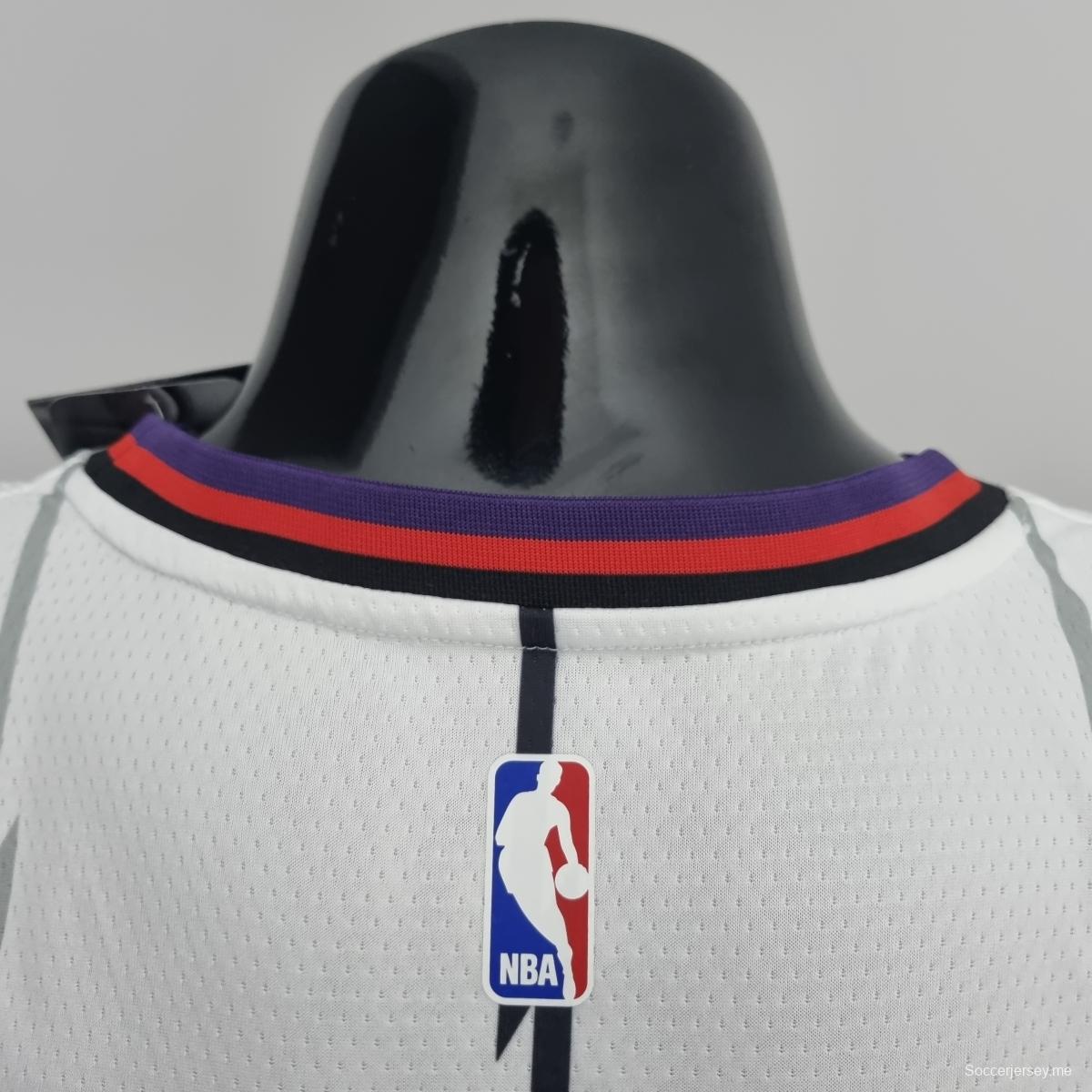 قميص تورونتو رابتورز تورونتو رابتورز كارتر #15 أبيض دوري كرة السلة الأمريكي للمحترفين
