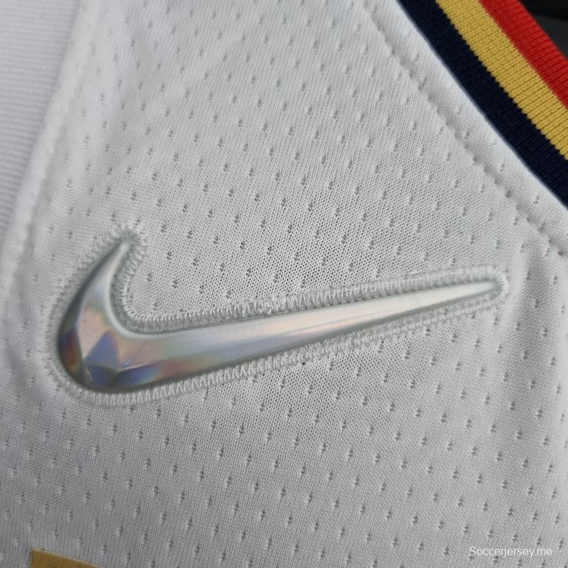 2022 نيو أورليانز بيليكانز نيو أورليانز بيليكانز سيتي إديشن ويليامز #1 قميص الدوري الاميركي للمحترفين الأبيض
