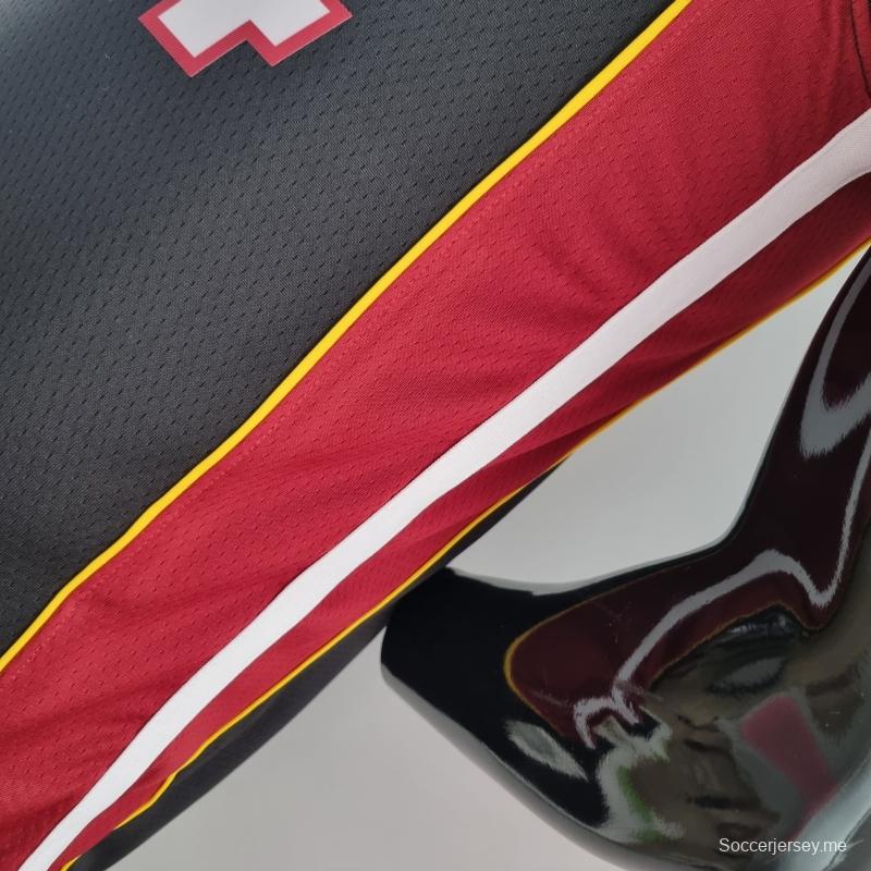 الذكرى 75 لميامي هيت ميامي هيت HERRO#14 قميص دوري كرة السلة الأمريكي للمحترفين أسود اللون
