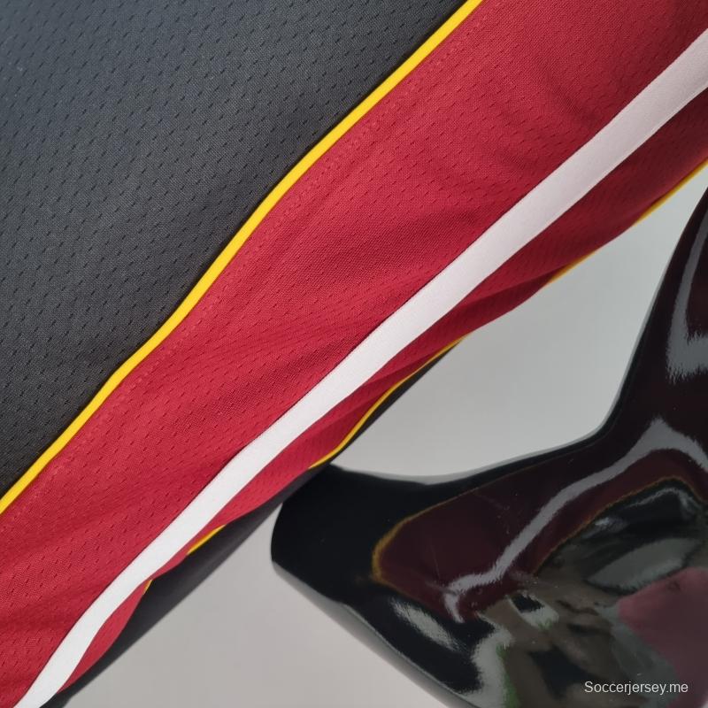 الذكرى 75 لميامي هيت ميامي هيت WADE #3 قميص دوري كرة السلة الأمريكي للمحترفين الأسود
