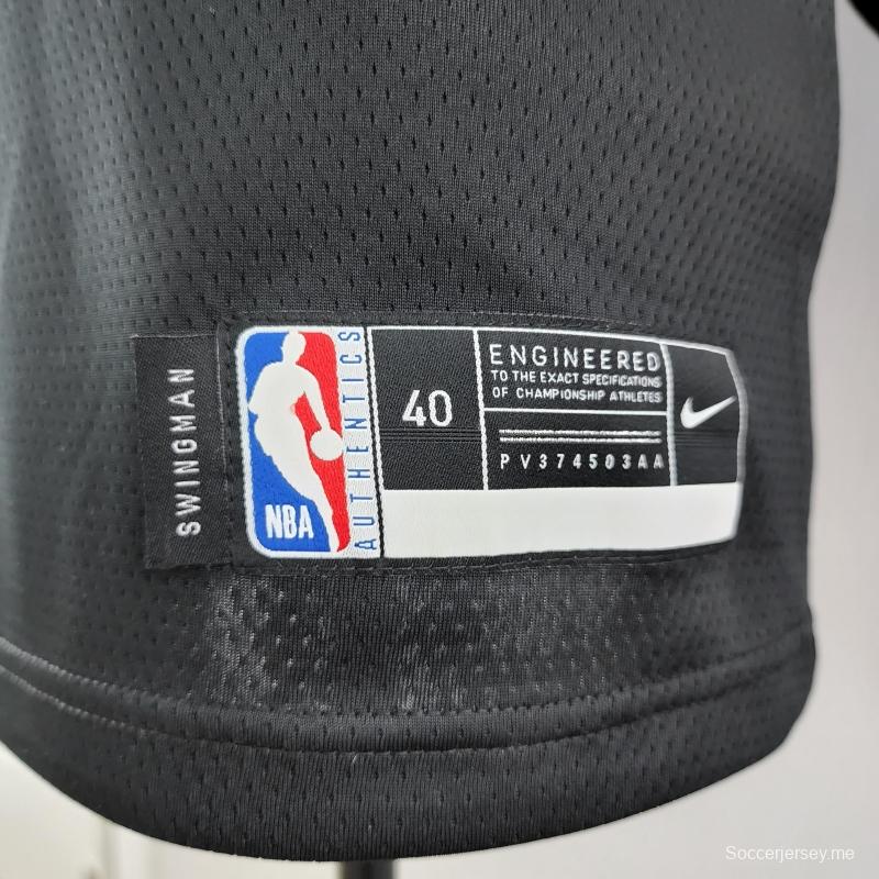 قميص ريترو فيلادلفيا 76ers إيفرسون رقم 3 نيزك كبير أسود من قميص الدوري الأمريكي للمحترفين
