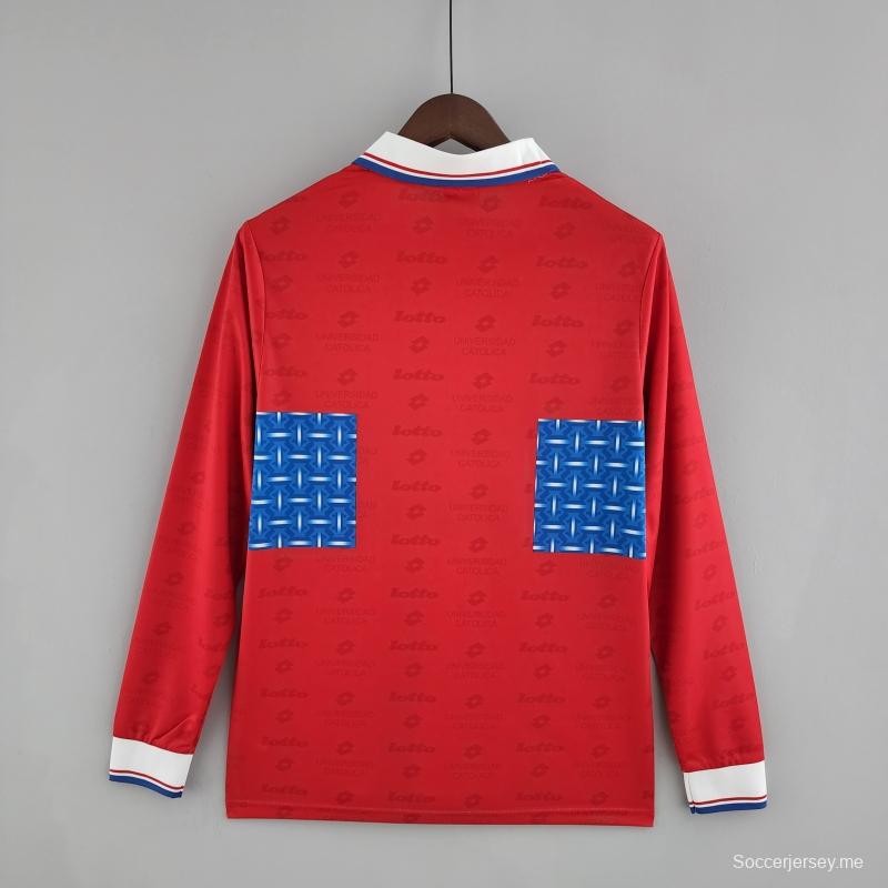 قميص كرة قدم بأكمام طويلة ريترو 1996 ديبورتيفو يونيفرسيونيفيرسياد كاتوليكا الثالث
