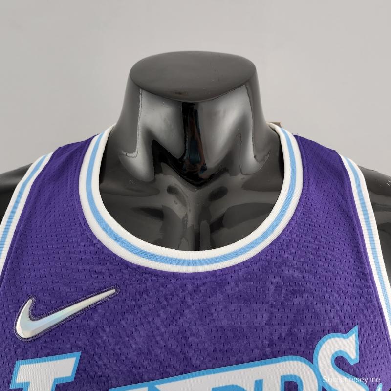 2022 الذكرى ال75 لتوسكانو #95 قميص لوس أنجلوس ليكرز سيتي إصدار المدينة باللون البنفسجي للدوري الأمريكي للمحترفين
