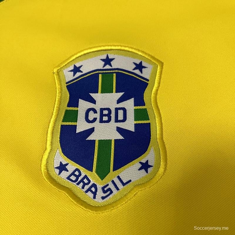 قميص منتخب البرازيل لكرة القدم الأساسي للبرازيل 1978 ريترو
