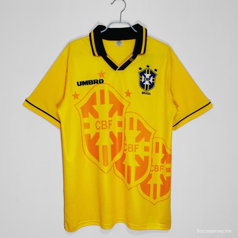 قميص منتخب البرازيل لكرة القدم الأساسي للبرازيل 1993/94 ريترو
