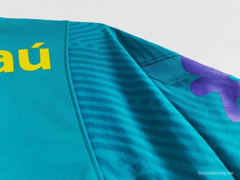 قميص تدريب أزرق ريترو 2021 البرازيل الأزرق

