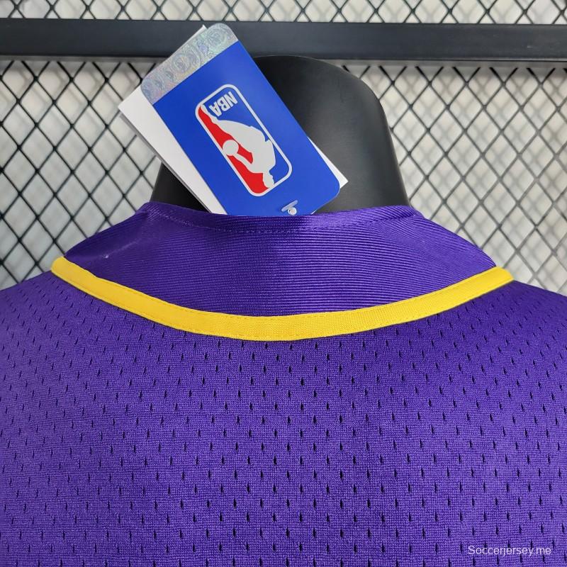 2023 قميص دوري كرة السلة الأمريكي للمحترفين ليكرز ليكرز 2023 باللون البنفسجي
