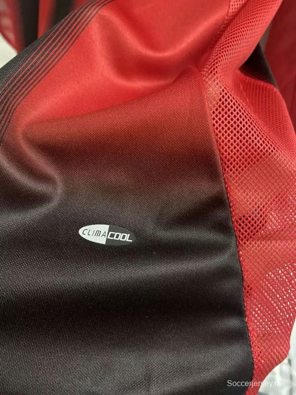 قميص بأكمام طويلة الأكمام ريترو 04 04 05 ميلان الإيطالي
