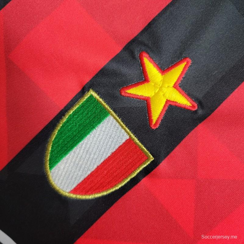 قميص فريق ميلان 93-94 ريترو 93-94 قميص كرة القدم الرئيسي
