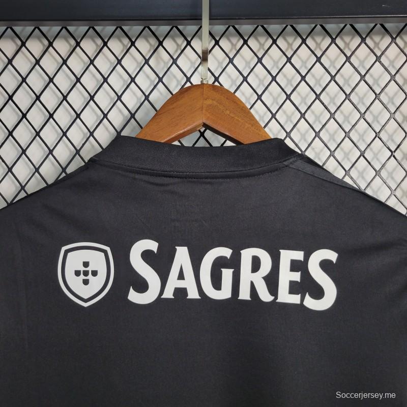 قميص ريترو 13-14 بنفيكا ذهاباً وإياباً أسود/أبيض
