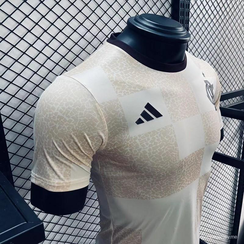 نسخة اللاعب 24/25 فلامنجو فلامنجو قبل المباراة قميص التدريب الأبيض قبل المباراة
