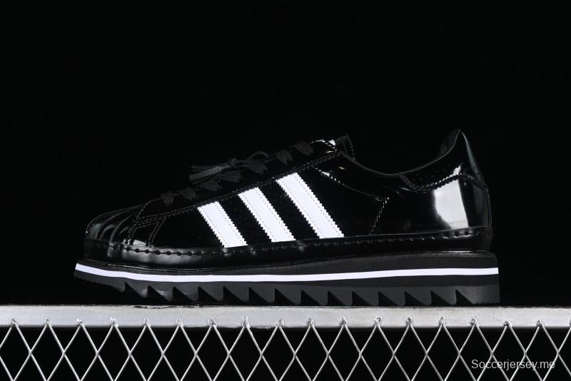 Adidas Clot x Superstar IH5953 Preppy Style Leather Sneakers with Shell Toe - IH5953