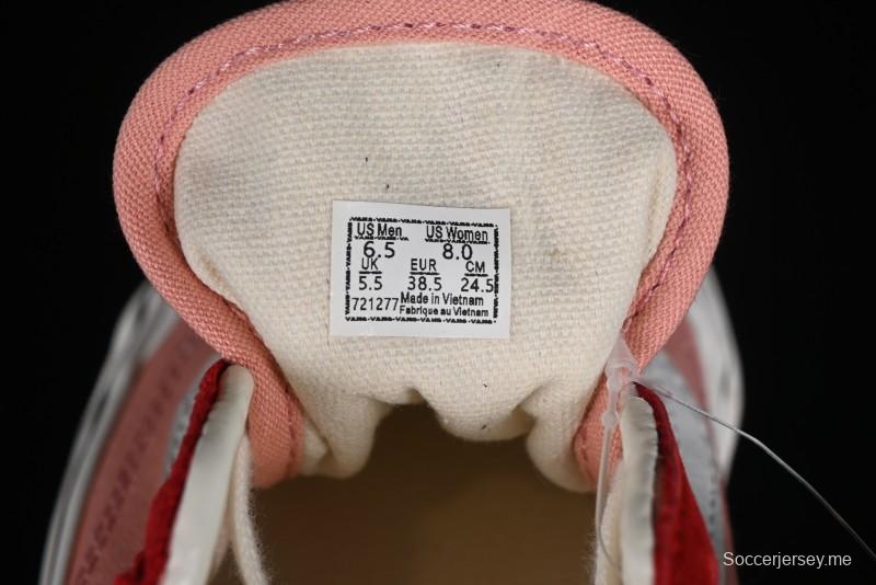 Vans Old Skool Reissue 136 High-End Pink Canvas Vulcanized Shoes with Detachable Lightweight Anti-Fatigue Insole - VN000MT6DWB