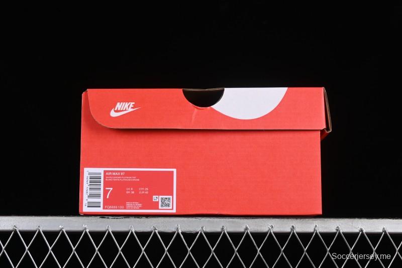 Nike Air Max 97 Retro Running Shoes with Full-Sole Air Cushion - FQ8889-100