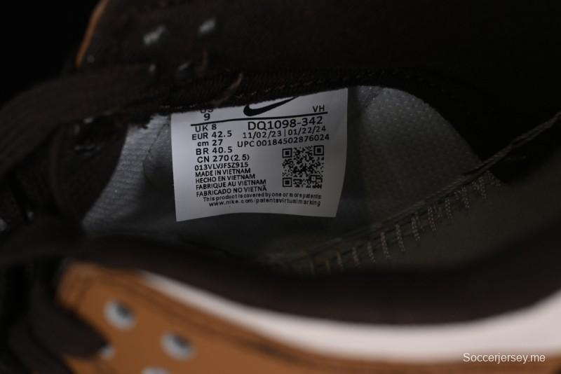 Nike SB Dunk Low LV Collaboration - Brown Black Monogram Anniversary High-End Custom Low-Top Casual Skate Shoes - DQ1098-342