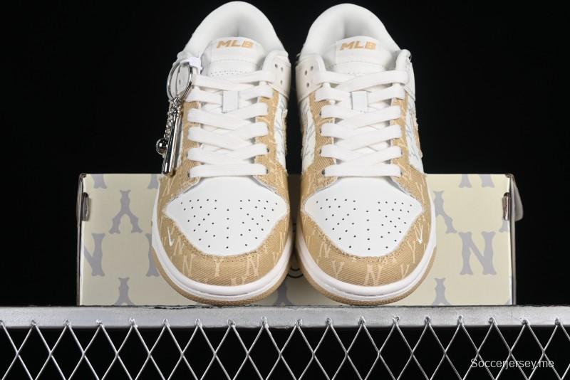 Nike SB Dunk Low MLB Collaboration - Yellow Denim Anniversary Custom Low-Top Casual Skate Shoes - DQ1098-346