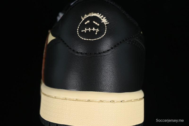 Nike Travis Scott x Air Jordan 1 Low OG AJ1 Reverse Swoosh Sneakers - DM7866-201