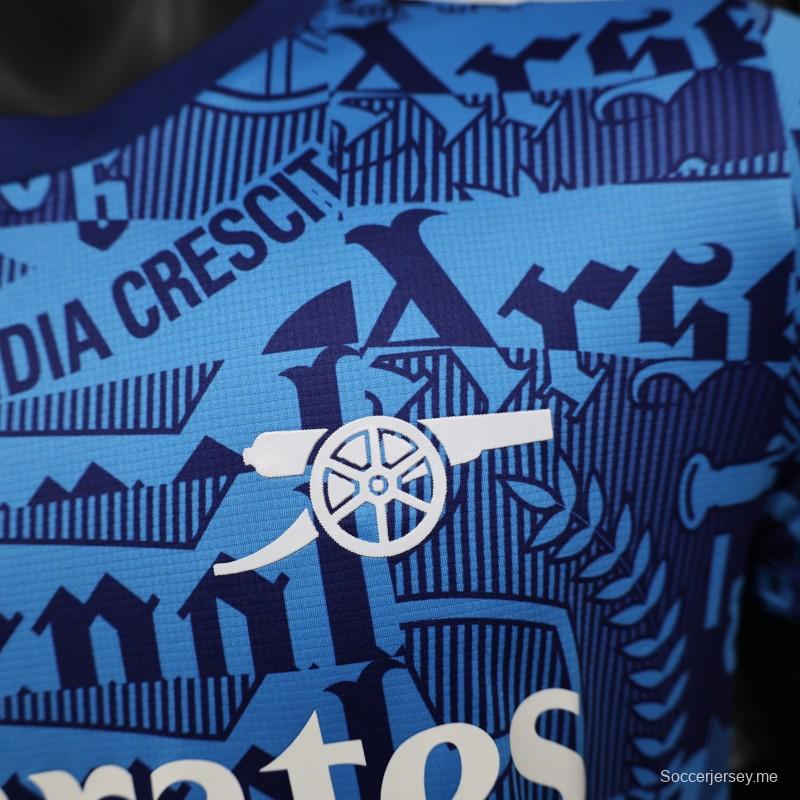 إصدار اللاعب 25/26 قميص أرسنال الأزرق الخاص 25/26