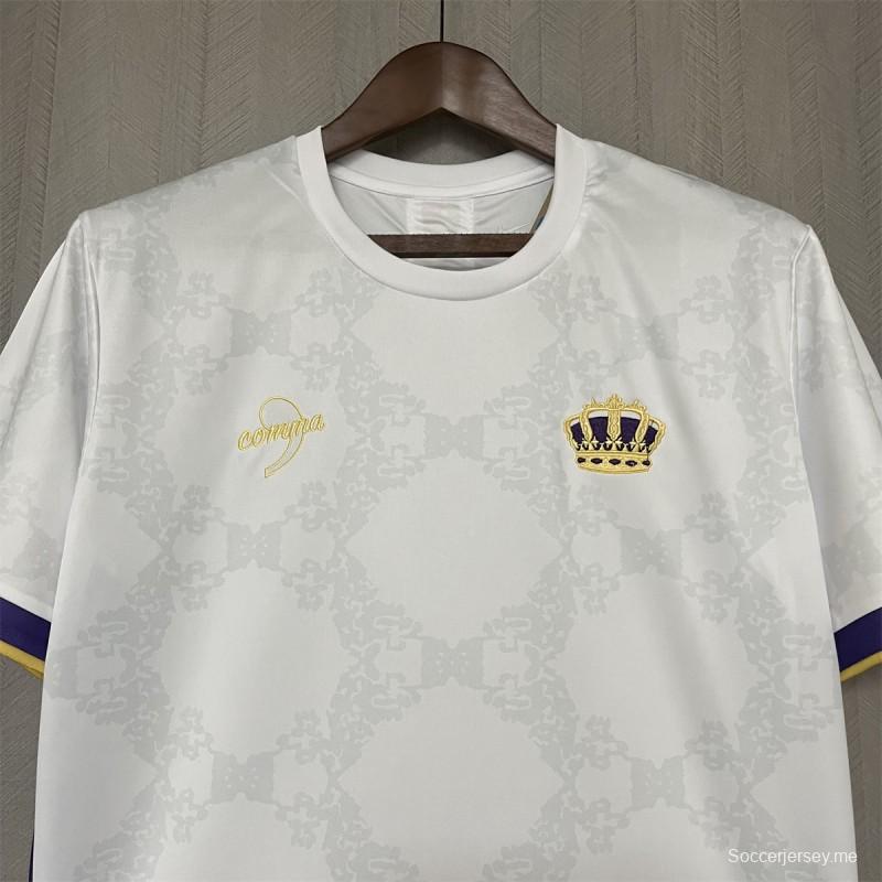 2024 البرتغال فاصلة بيضاء اللون الأبيض سيو جيرسي 2024