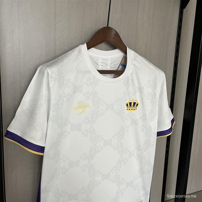 2024 البرتغال فاصلة بيضاء اللون الأبيض سيو جيرسي 2024