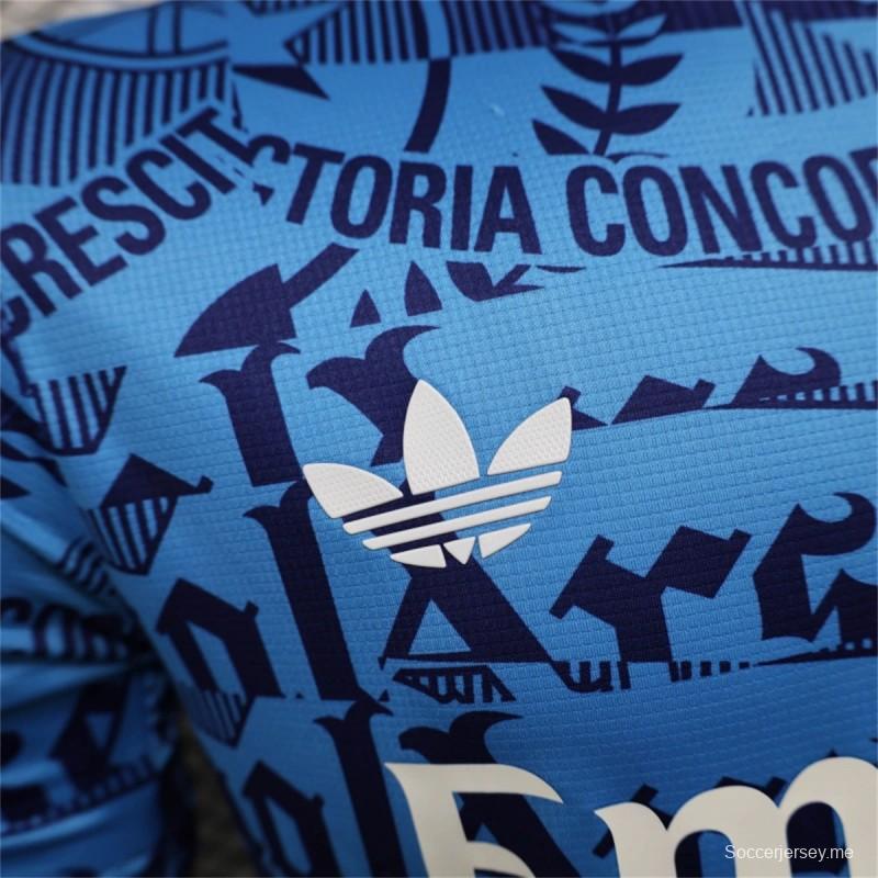 25/26 نسخة اللاعب 25/26 قميص تدريب أرسنال الرياضي الأزرق