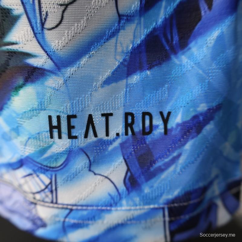 إصدار اللاعب 2025 قميص أبيض ياباني بتصميم أنمي دراغون بول زد بتصميم أنيمي 2025