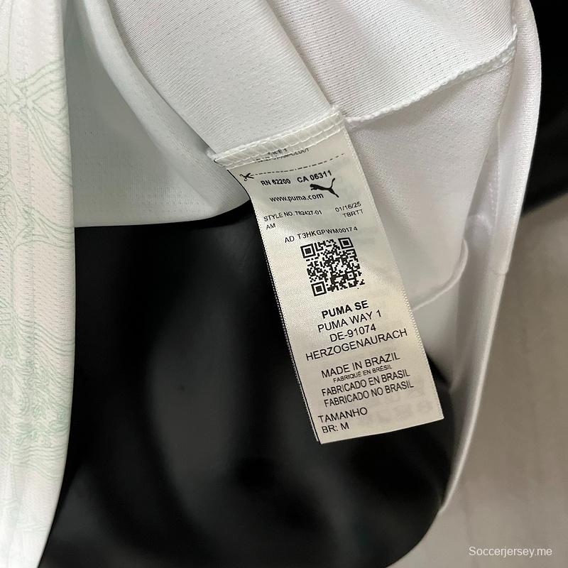 25/26 إصدار نسخة اللاعب بالميراس خارج أرضه S-XXXXL قميص بالميراس S-XXXXL