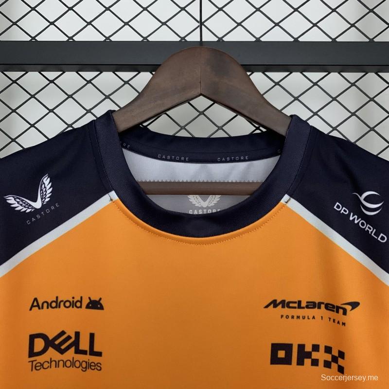 تي شيرت فورمولا 2025 فورمولا 1 برتقالي/أسود مكلارين نوريس