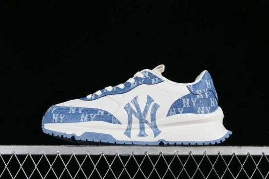 New York Yankees MLB Chunky Runner Denim Monogram Lightweight Casual Sneakers - 3ARNCRD4N50BLS